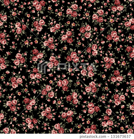Liberty style floral textile pattern 131673637