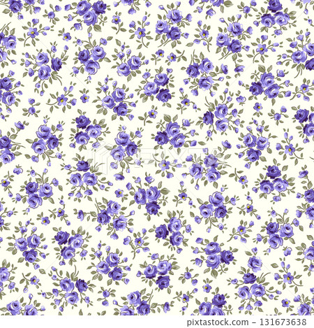 Liberty style floral textile pattern 131673638