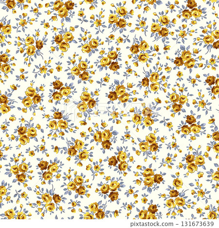 Liberty style floral textile pattern 131673639