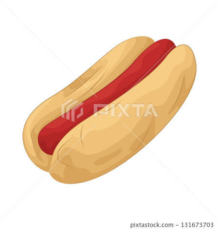 Illustration of hotdog Illustration of hotdog 131673703