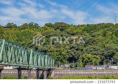 濱松市(靜岡縣)的鹿島大橋和天龍川河床 濱松市(靜岡縣)的鹿島大橋和天龍川河床 131673743