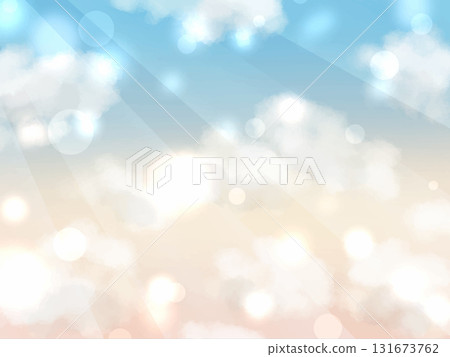 漸層天空中雲彩和光線的美麗背景材料 漸層天空中雲彩和光線的美麗背景材料 131673762