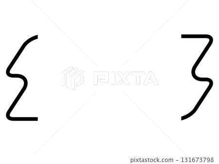 Monochrome jagged decorative bracket frame Monochrome jagged decorative bracket frame 131673798