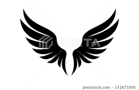 Symmetrical Wing Vector Logo Design 131673895