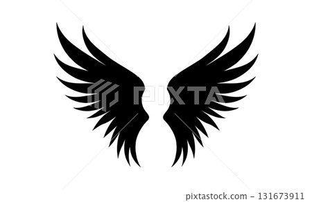Refined Balanced Wing Logo Illustration Refined Balanced Wing Logo Illustration 131673911