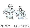 一位身穿工作服的男子將接力棒交給下一代年輕人 - 公司 - 工業、倉庫、運輸 - 商業插圖素材 131673945