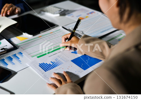 business people in meeting discussing plans together business people in meeting discussing plans together 131674150