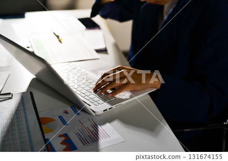 business people in meeting discussing plans together 131674155