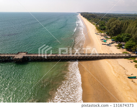 Aerial view sea landscape nature background 131674373