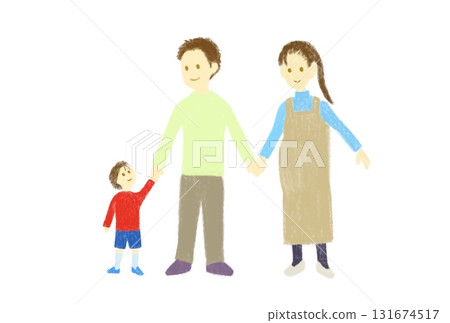 Smiling man, pregnant woman and boy holding hands Smiling man, pregnant woman and boy holding hands 131674517