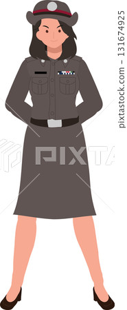 asian policewoman in professional uniform standing with confidence for justice and public safety asian policewoman in professional uniform standing with confidence for justice and public safety 131674925