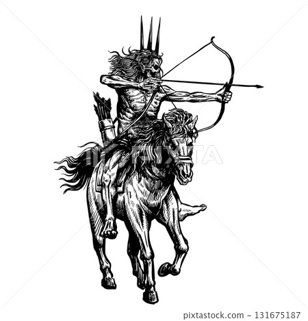 White Horseman Conquest or Pestilence drawing White Horseman Conquest or Pestilence drawing 131675187