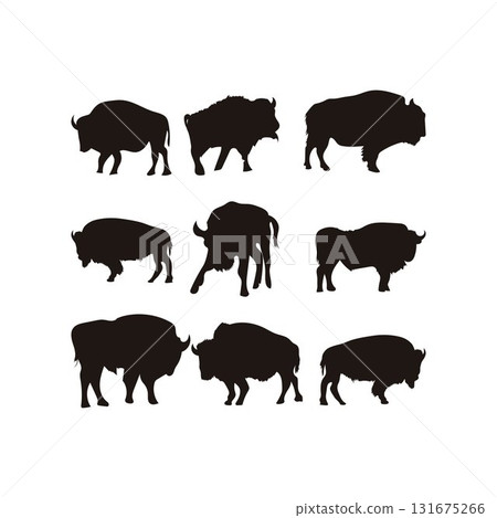 bison silhouette 131675266