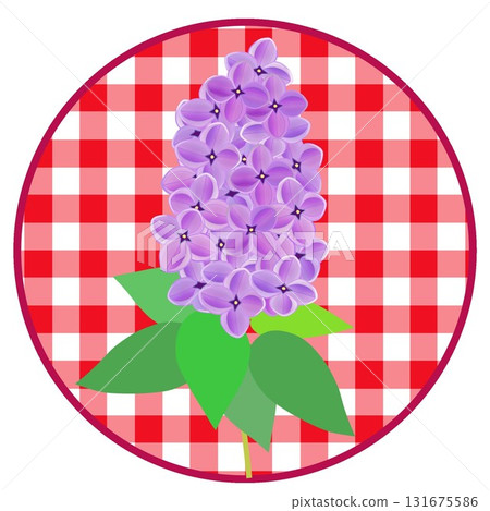 Lilac illustration with circular background 131675586