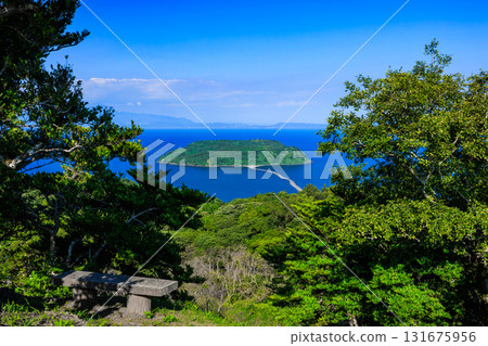 從魚見山眺望的知輪島和知輪路 從魚見山眺望的知輪島和知輪路 131675956