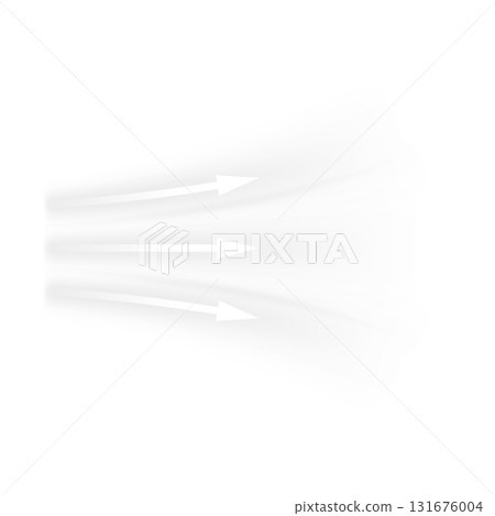 White straight airflow arrows, direction of movement, circulation, temperature. 131676004