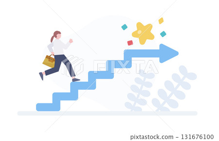 跑向機會的女商人 131676100