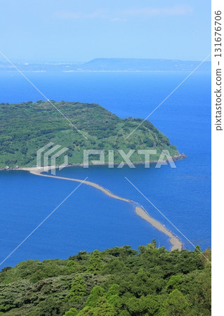 從魚見山眺望的知輪島和知輪路 131676706