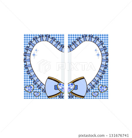 連結愛心情情侶 Instax 可愛偶像女僕家庭作業 Instax 藍色 131676741