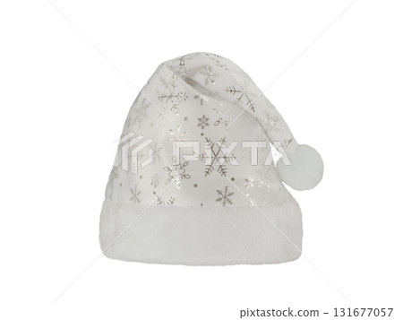 white santa claus hat isolated on white background 131677057
