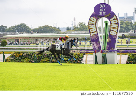 Tokyo Racecourse finish line 131677550