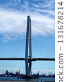 Meiko Triton Meiko Chuo Bridge's main tower and blue sky 131678214