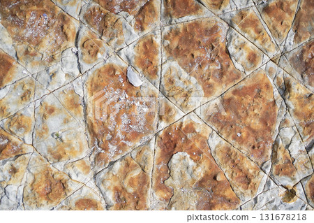 The rock surface texture of sedimentary rocks seen on the coast of Sakushima Island The rock surface texture of sedimentary rocks seen on the coast of Sakushima Island 131678218