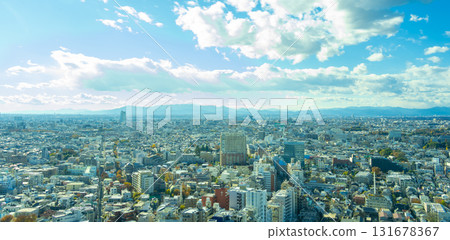 Tokyo cityscape: Setagaya residential area in autumn 131678367