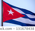Cuba Flag Waving on flagpole 131678438