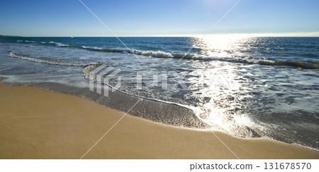 Beach of la Barrosa, Chiclana, Spain 131678570