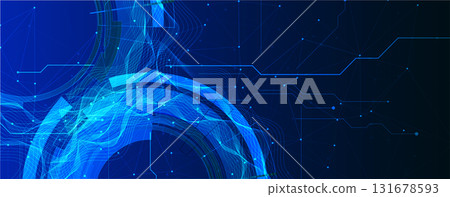 Abstract circuit technology dynamic digital matrix with floating binary code elements background 131678593