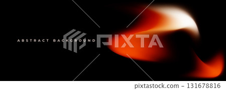 Abstract black and orange liquid holographic gradient background. Abstract black and orange liquid holographic gradient background. 131678816