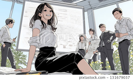 A project team led by a confident female leader A project team led by a confident female leader 131679037