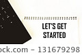 Let's start with the text on the notepad next to the laptop 131679298
