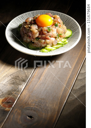 Spanish mackerel tartare Spanish mackerel tartare 131679684