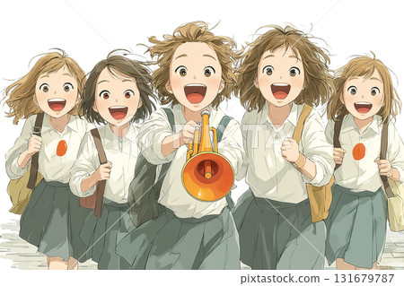 Miyu 系列：Miyu 是一名高中生，也是遊行樂隊的小號手，她和朋友們一起排隊演奏。 131679787