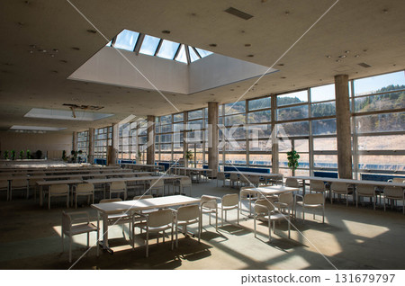 Dining room at a rest house in a ski resort Dining room at a rest house in a ski resort 131679797