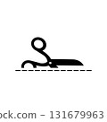 Cutting scissors icon. Scissors with cut lines symbols isolated on transparent background. Cutter business concept. Scissors icon page symbol for your website design Scissors icon logo, app, UI. 131679963