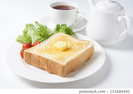 Buttered toast for breakfast Buttered toast for breakfast 131680492