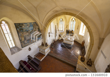 Interior of a gothic chapel in Svihov Castle 131680910