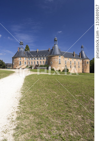 Saint Fargeau castle in Bourgogne Franche Comte on a sunny day 131680917