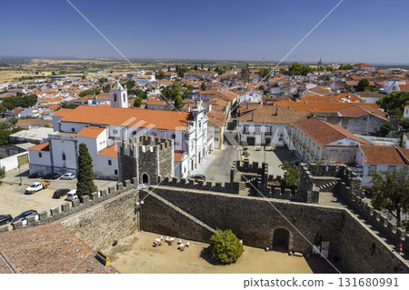 Beja historic center showcasing portuguese local architecture and castle Beja historic center showcasing portuguese local architecture and castle 131680991