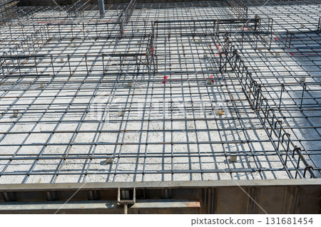 Foundation reinforcement at construction sites: solid foundation 131681454