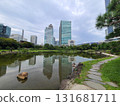 The pond at Shiba Rikyu Gardens 131681711
