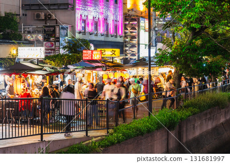 Hakata at night, Nakasu food stalls *Some soft focus 131681997