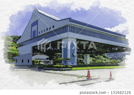 鳥取縣湯梨浜町夏威夷夢想廣場東鄉湖羽後海濱公園羽後溫泉水彩畫 鳥取縣湯梨浜町夏威夷夢想廣場東鄉湖羽後海濱公園羽後溫泉水彩畫 131682120