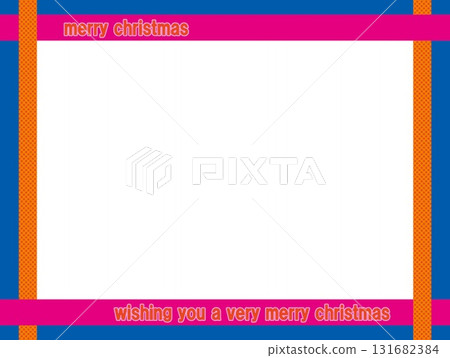 Merry Christmas frame white space dots 131682384