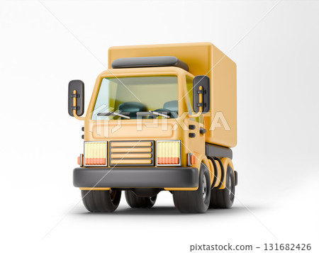 Delivery truck Front view 3D Delivery truck Front view 3D 131682426