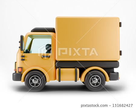 Delivery truck Side view 3D Delivery truck Side view 3D 131682427