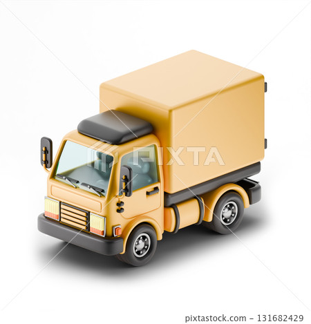 Delivery truck orthographic view 3D Delivery truck orthographic view 3D 131682429